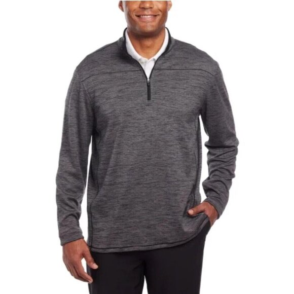 NEW Pebble Beach Men's M Performance Gray Quarter-Zip Pullover Sweatshirt - Picture 1 of 10